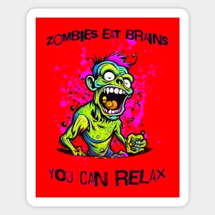 Zombies Eat Brains Sticker